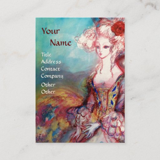 Customizable MADAME POMPADOUR Fashion,Costume Designer,Cosmetic Business Card