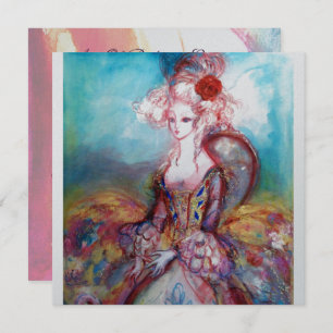 MADAME POMPADOUR Silver Metallic Invitation