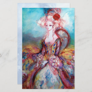 MADAME POMPADOUR ,soft blue white Stationery