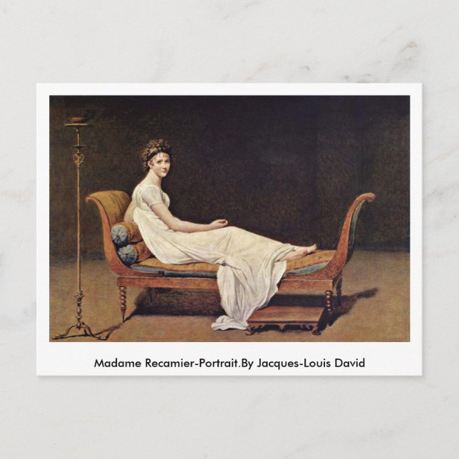 Madame Recamier-Portrait.By Jacques-Louis David Postcard (Front)