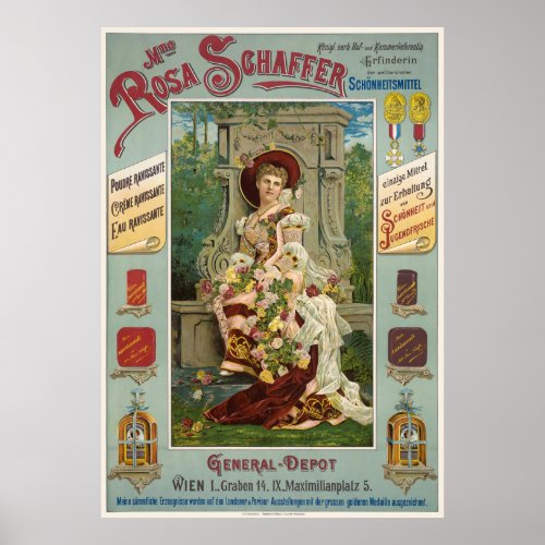 Madame Rose Schaffer Austria Vintage Poster 1890s