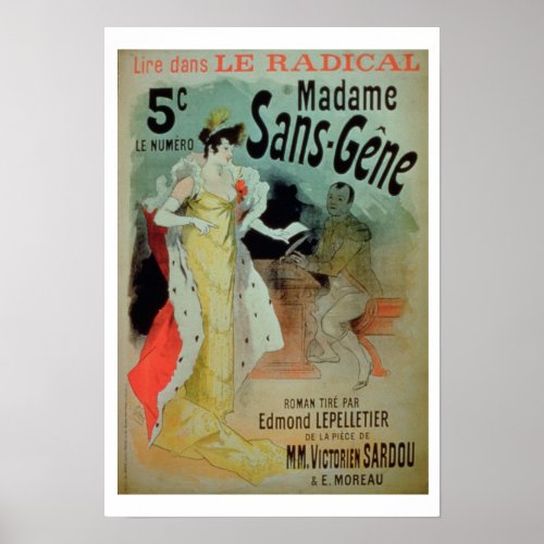 Madame Sans_Gene in Le Radical by Edmond Lepell Poster