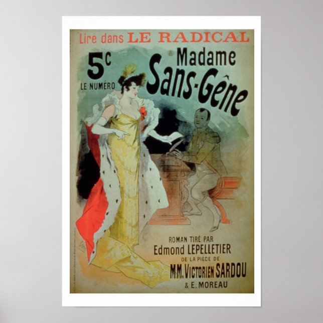 'Madame Sans-Gene' in Le Radical, by Edmond Lepell Poster (Front)