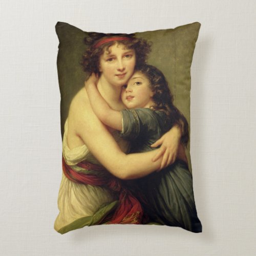 Madame Vigee_Lebrun and her Daughter Accent Pillow