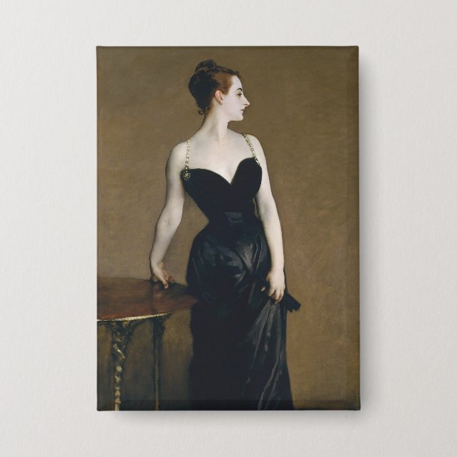 Madame X Portrait by John Singer Sargent Button (Front)