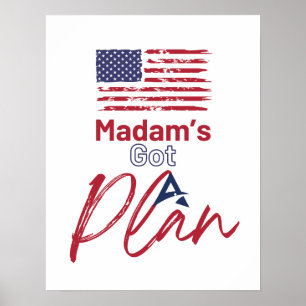 Madam's Got A Plan American Flag Elections Poster