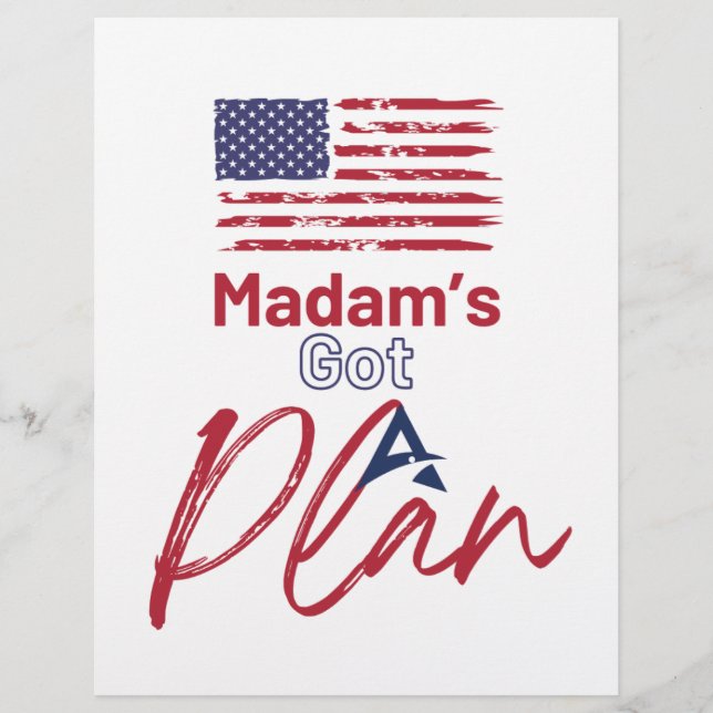 Madam's Got A Plan Elections 2024 Flyer (Front)