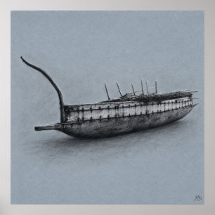 Madang Canoe Archival Drawing Print