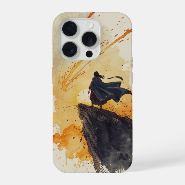 Madara Uchiha – Cinematic Watercolor iPhone Case (Back)