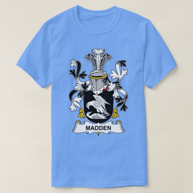 Madden Coat of Arms Family Crest  T-Shirt (Design Front)