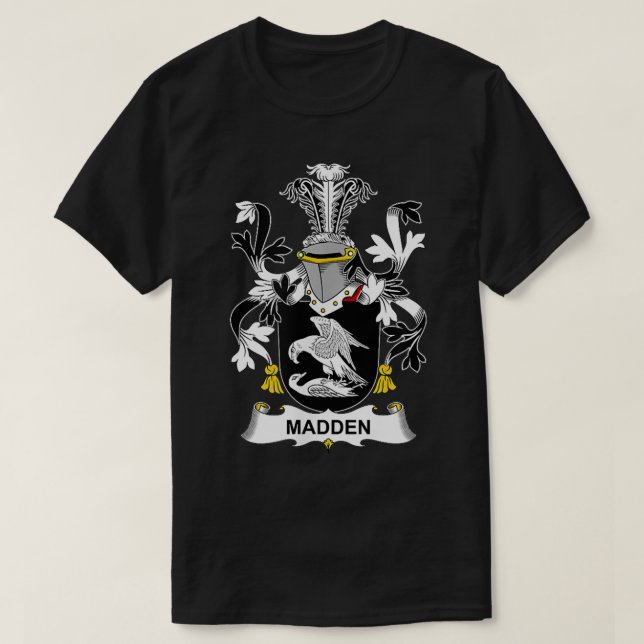 Madden Coat of Arms Family Crest  T-Shirt (Design Front)