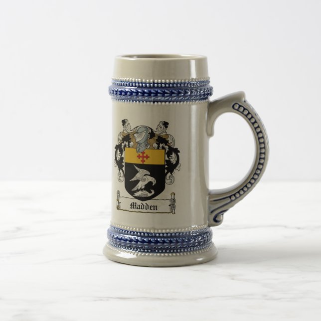 Madden Family Crest Beer Stein (Right)