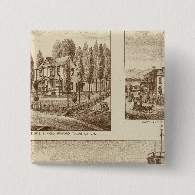 Madden residence, Water Works Pinback Button (Front)