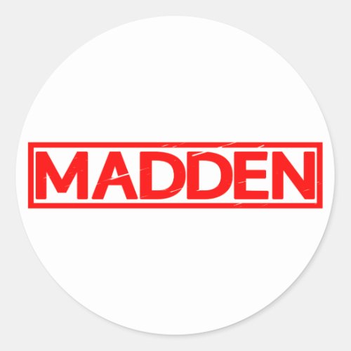 Madden Stamp Classic Round Sticker