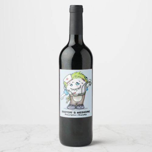 MADDI ALIEN MONSTER  Wine or Sparkling Wine Bott Wine Label