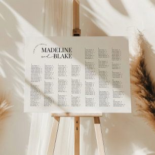 MADDIE Alphabetical Seating Chart Foam Board