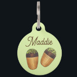 Maddie Madeleine French Pastry Cakes Baking Food Pet ID Tag<br><div class="desc">Design features an original marker illustration of a pair of chocolate-dipped pistachio madeleines, a delicate, shell-shaped sponge cake pastry popular in France and in French bakeries. This foodie design is also available on other products. Lots of additional food and cooking-themed illustrations are also available from this shop. Don't see what...</div>