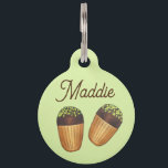 Maddie Madeleine French Pastry Cakes Baking Food Pet ID Tag<br><div class="desc">Design features an original marker illustration of a pair of chocolate-dipped pistachio madeleines, a delicate, shell-shaped sponge cake pastry popular in France and in French bakeries. This foodie design is also available on other products. Lots of additional food and cooking-themed illustrations are also available from this shop. Don't see what...</div>