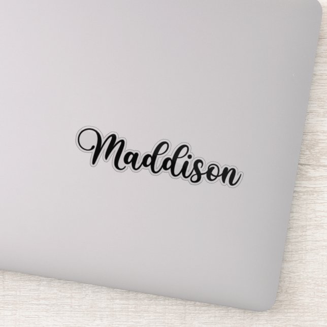 Maddison Name - Handwritten Calligraphy Sticker (Detail)