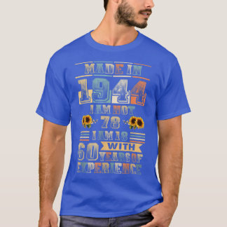 Made 1944 18 Year Old 60 Years Eperience Birthday T-Shirt