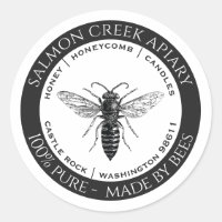 Made By Bees Queen Bee Apiary Products Logo Classi