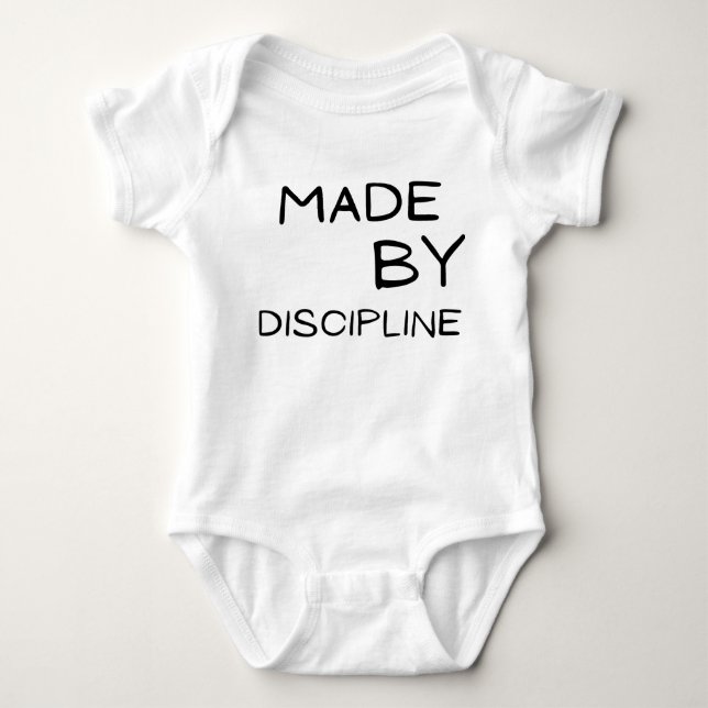 Made by Discipline Motivational Text DesignT-Shirt Baby Bodysuit (Front)