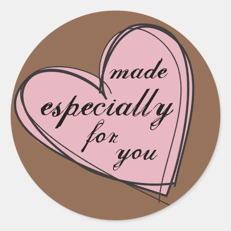 Made Especially For You Gift Tag (stickers) | Zazzle