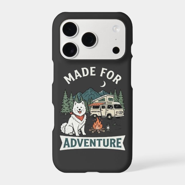 Made For Adventure Samoyed Dog Camping iPhone Case (Back)