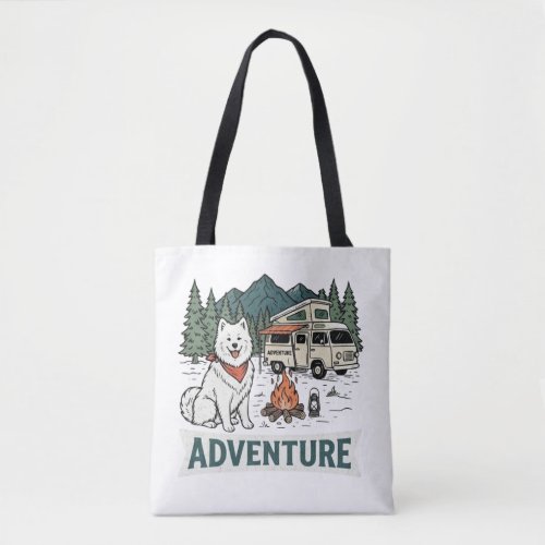 Made For Adventure Samoyed Dog Tote Bag