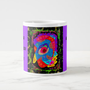 Made for art lovers abstract design giant coffee mug