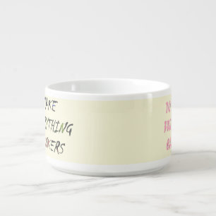 Made for Carol pink script funny style Bowl