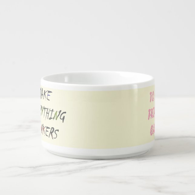 Made for Carol pink script funny style Bowl (Center)