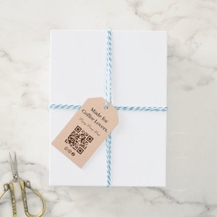 Made For Coffee Lovers QR Code Gift Tag