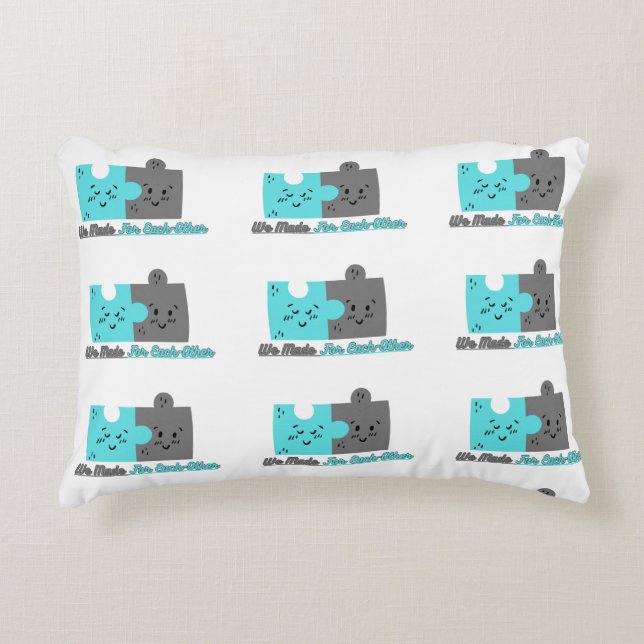 Made for each other  accent pillow (Front)