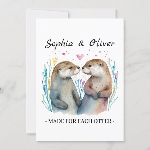 Made For Each Otter Love Valentines Day Card
