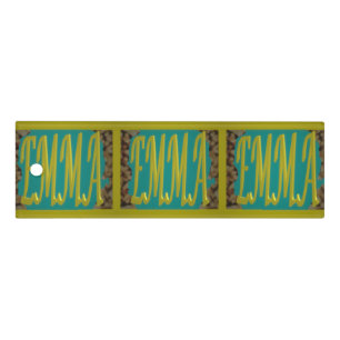 Made for Emma marine green and pebble design Door  Ruler
