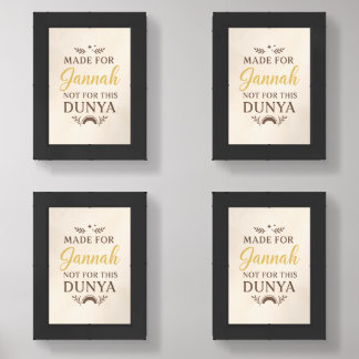 Made for Jannah – Islamic Wall Art Print Sets