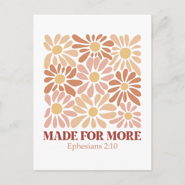 Made for more Bible Verse  Postcard (Front)
