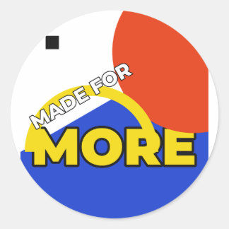 Made for More Off-Edge Geometry, Sketchbooks Classic Round Sticker