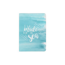 Made For The Sea Watercolor Passport Holder