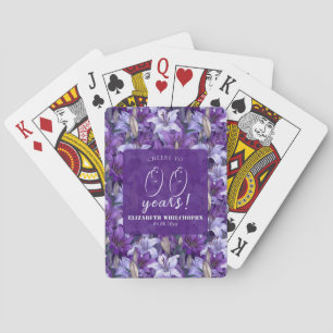 Made For You Lilies Petal Birthday Party Poker Cards