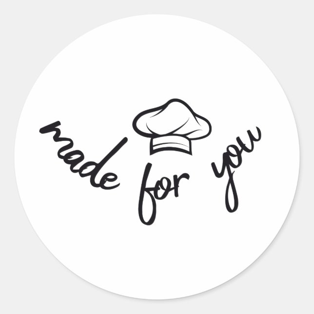 Made for you oval classic round sticker (Front)