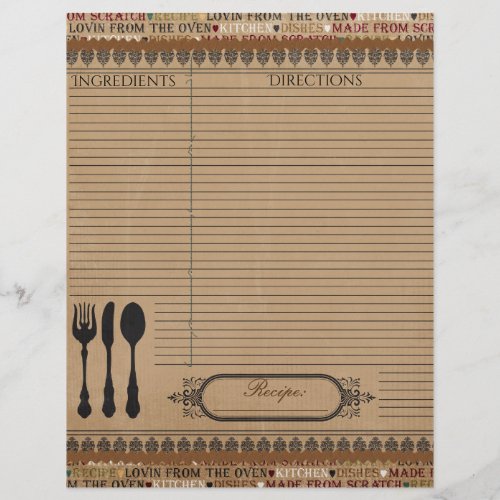 Made From Scratch Double_sided Recipe Card