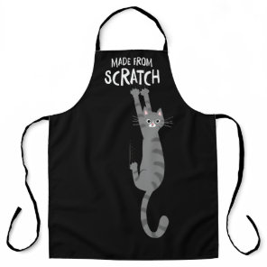 Made From Scratch Funny Tabby Cat Hanging On  Apron