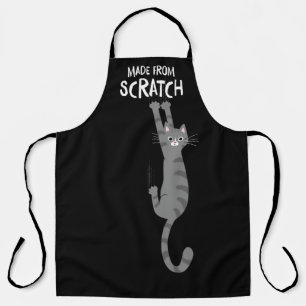 Made From Scratch Funny Tabby Cat Hanging On  Apron