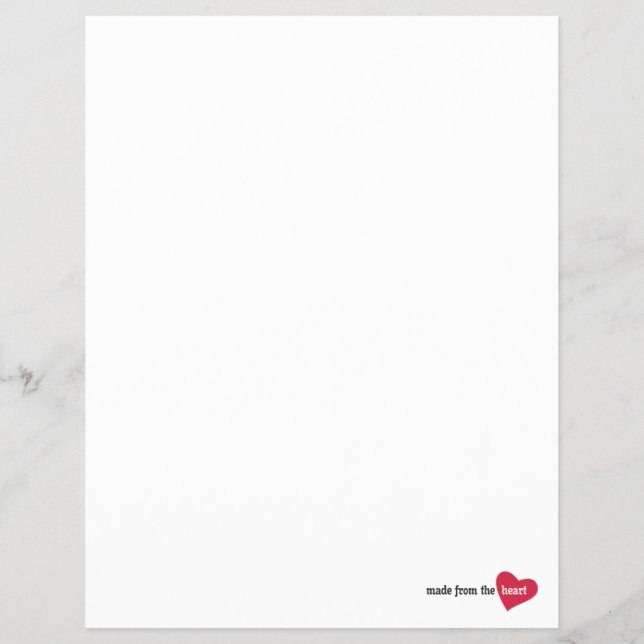 Made from the Heart Food Label Flyer (Front)