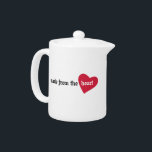 Made from the Heart Food Label Teapot<br><div class="desc">Families make food with love, use these to label the food gifts you give to others. The make a great gifts for your grandma, mom, aunt or anyone who loves to cook! Great for labeling homemade jams, baked goods, potlucks and other food gifts. Customize it for yourself or your favorite...</div>