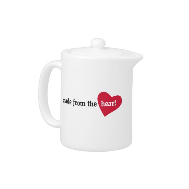 Made from the Heart Food Label Teapot (Left)