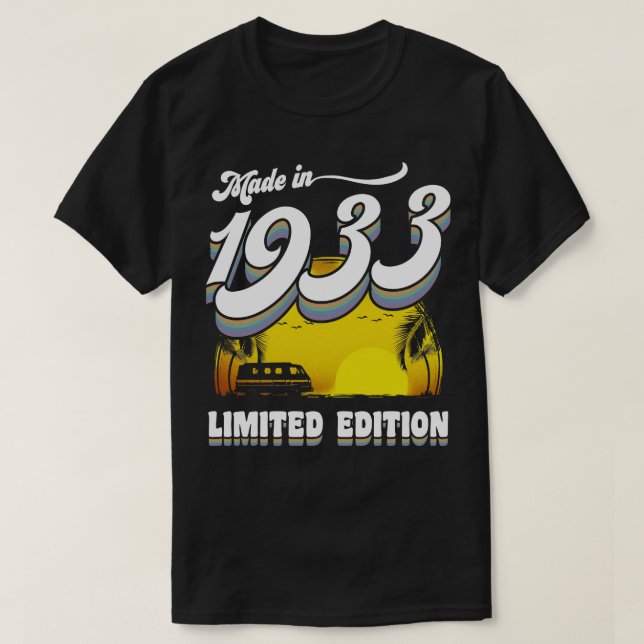 Made in 1933 90th Birthday Gift 90 Years Old 90th  T-Shirt (Design Front)
