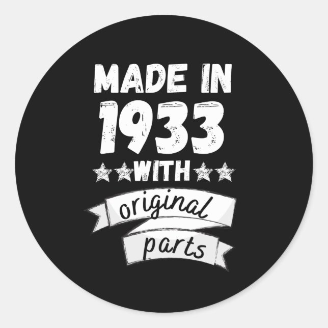 made in 1933 with original parts, classic round sticker (Front)